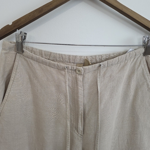 Vintage Cotton Ginny Low Rise Linen Blend Loose Fitting  Drawstring Pants - Picture 3 of 7